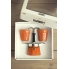 Zestaw Bialetti Mini Express Color + filiżanki Bicchierini kolor pomarańczowy