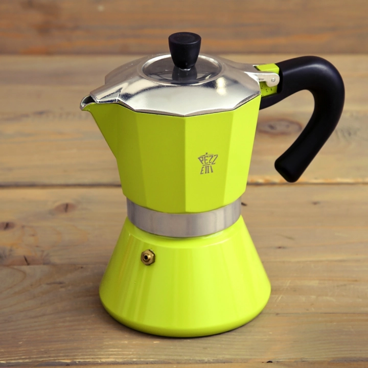 Pezzetti Bellexpress kawiarka aluminiowa na indukcję pojemność 6 filiżanek espresso kolor zielona - zdjęcie 1