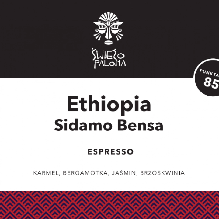 Ethiopia Sidamo Bensa Washing Station waga 250 zmielona do kawiarka (moka)