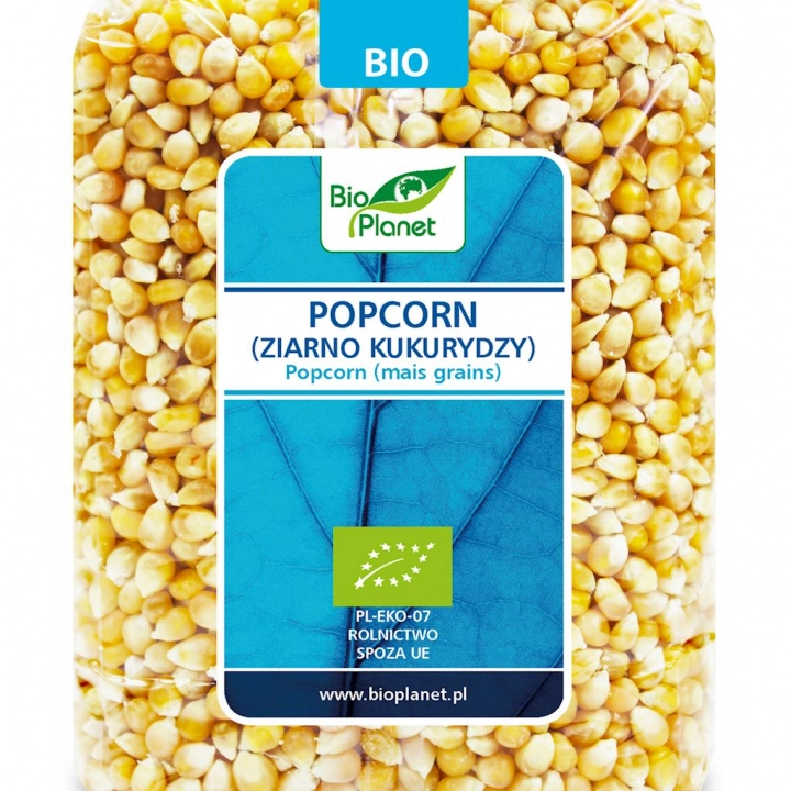 Bio Planet Popcorn (ziarno kukurydzy) BIO 1kg NV