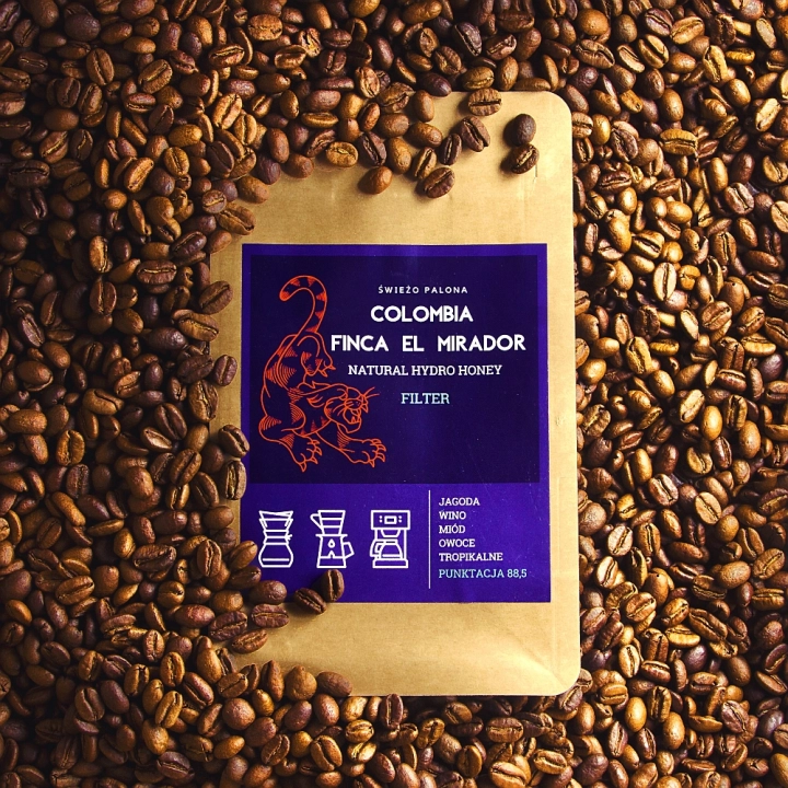 Colombia Finca El mirador Bourbon Natural Hydro Honey waga 200 zmielona do french press/Aeropress - zdjęcie 1