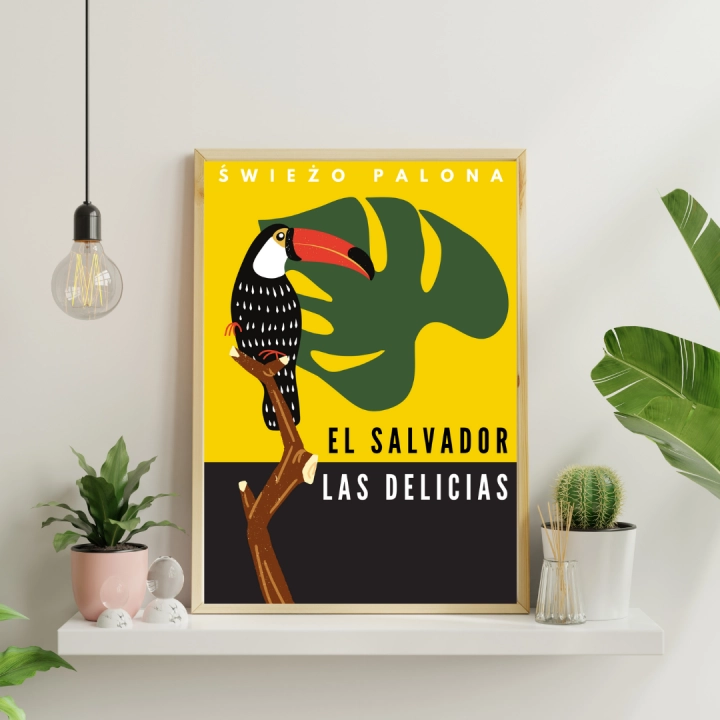 Plakat Świeżo Palona El Salvador Las Delicias rozmiar A3