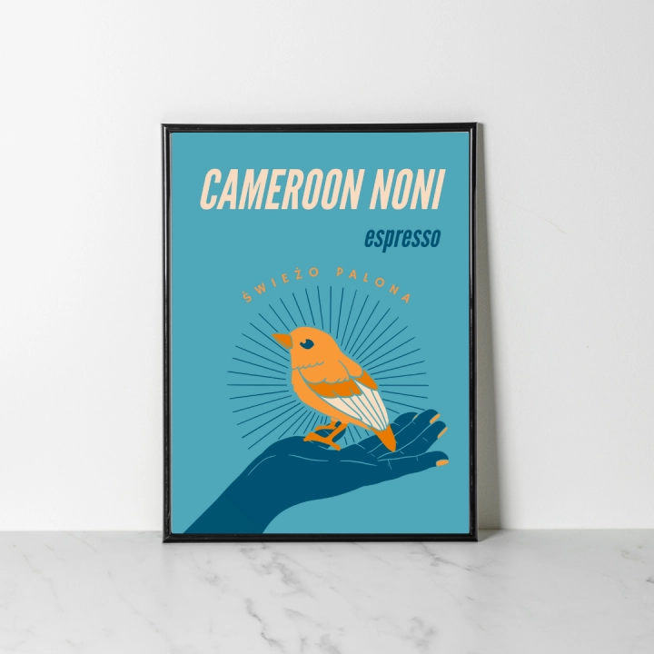 Plakat Świeżo Palona Cameroon Noni rozmiar A3