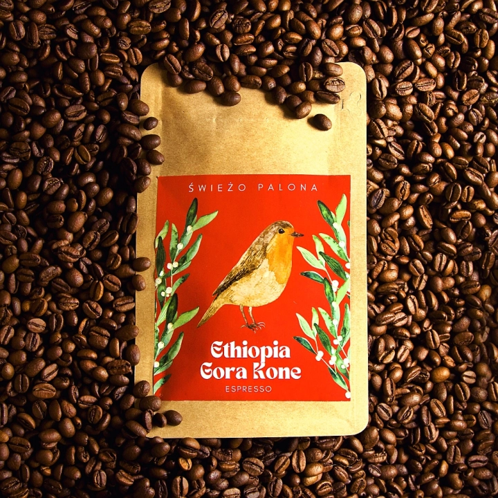 Ethiopia Gora Kone Natural waga 250 zmielona do Kolbowy domowy - zdjęcie 1