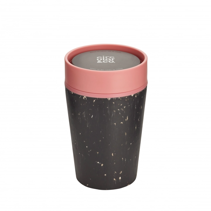 Kubek Circular Cup pojemność 227ml kolor czarno - różowy - zdjęcie 1