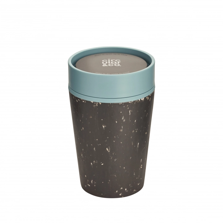 Kubek Circular Cup pojemność 227ml kolor czarno - błękitny - zdjęcie 1