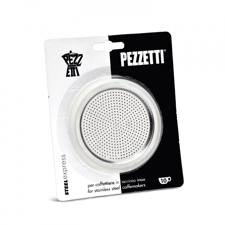 Uszczelki i sitko pasujące do kawiarek stalowych Pezzetti Tognana rozmiar 10 tz - zdjęcie 1