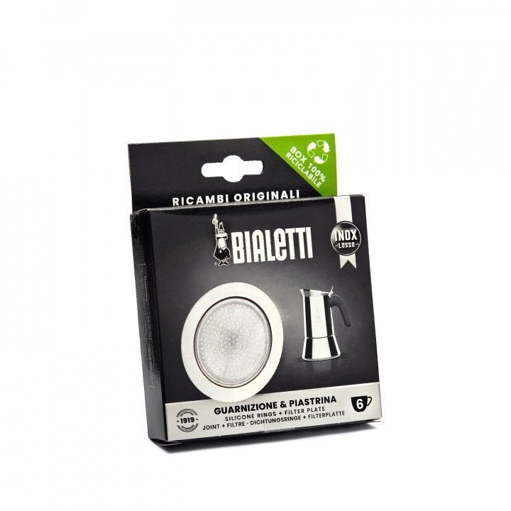 Uszczelka i sitko do kawiarek stalowych Bialetti New Venus rozmiar 6 tz