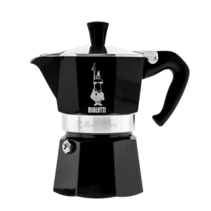 Bialetti Moka Express Color kawiarka aluminiowa na gaz pojemność 3 tz / 130 ml kolor czarna - zdjęcie 1