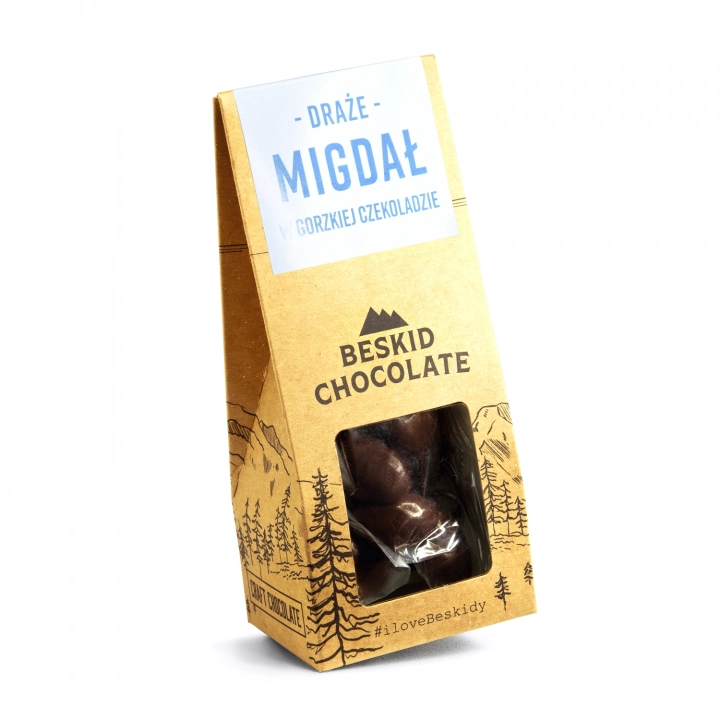 Beskid Chocolate Migdał w gorzkiej czekoladzie 50g - zdjęcie 1