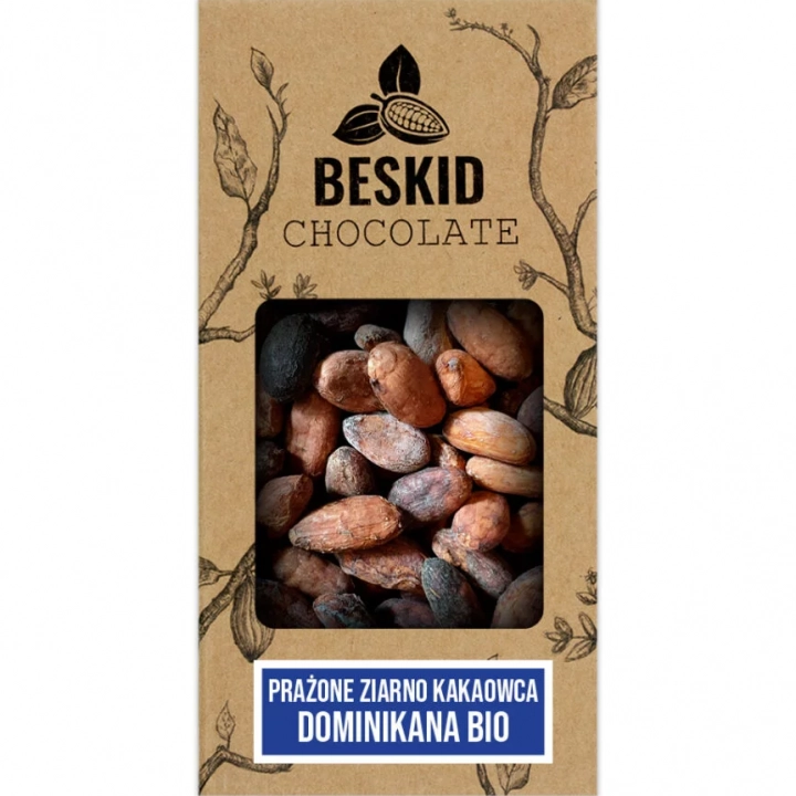 Beskid Chocolate Prażone ziarna kakaowca Dominikana waga 200g