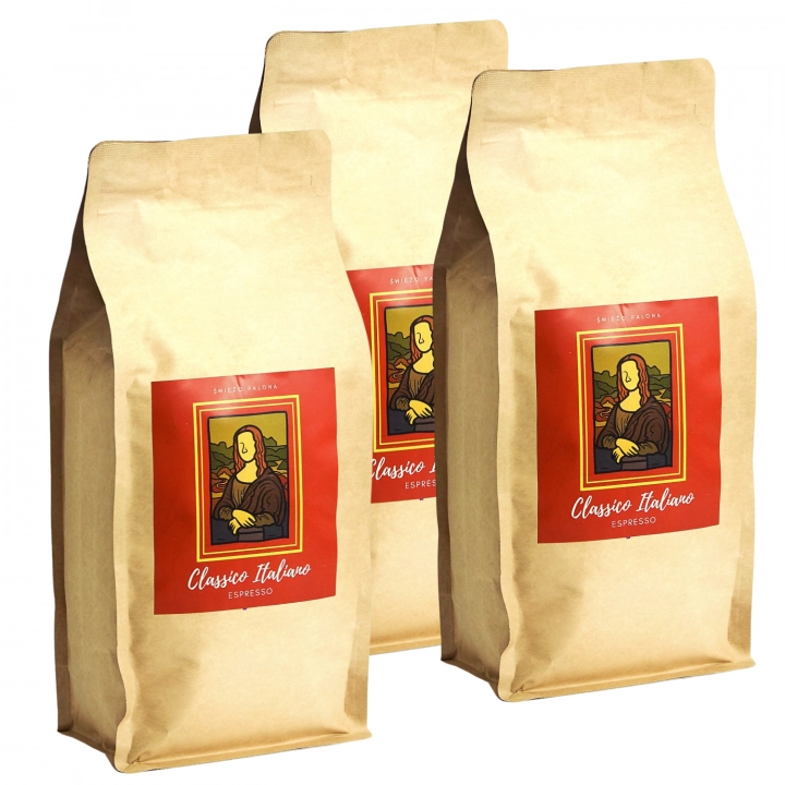 Classico Italiano kawa ziarnista waga 3kg zestaw 3x 1kg - zdjęcie 1