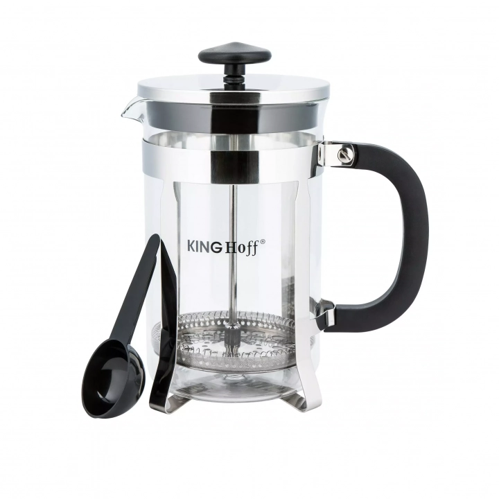 Kinghoff Zaparzacz tłokowy szklany 800ml