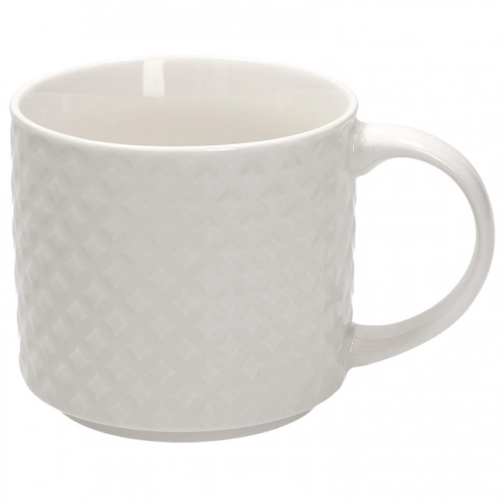 Tognana Fontebasso Relief Rhombus kubek porcelanowy pojemność 450 ml