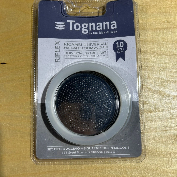 OUTLET Uszczelki i sitko do kawiarek stalowych Tognana rozmiar 10 tz - zdjęcie 1