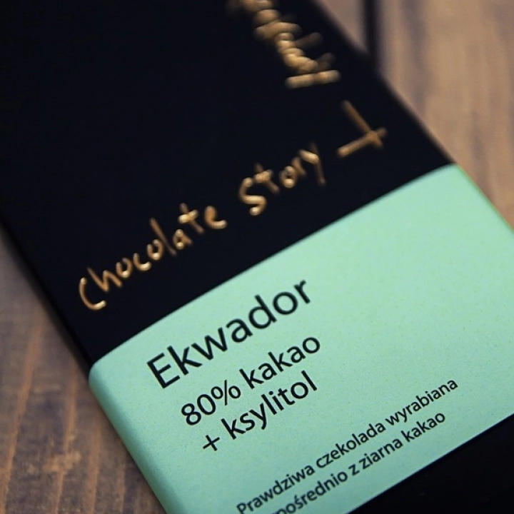 Czekolada deserowa 80% kakao z Ekwadoru + ksylitol 50g