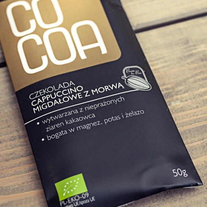 COCOA Czekolada cappuccino migdały i morwa BIO 50g