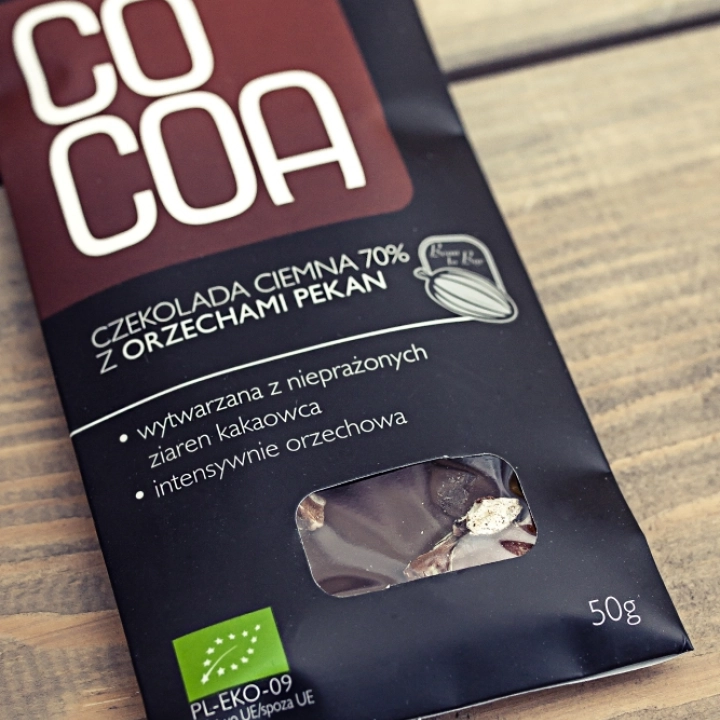 COCOA Czekolada z orzechami pekan 70% BIO 50g