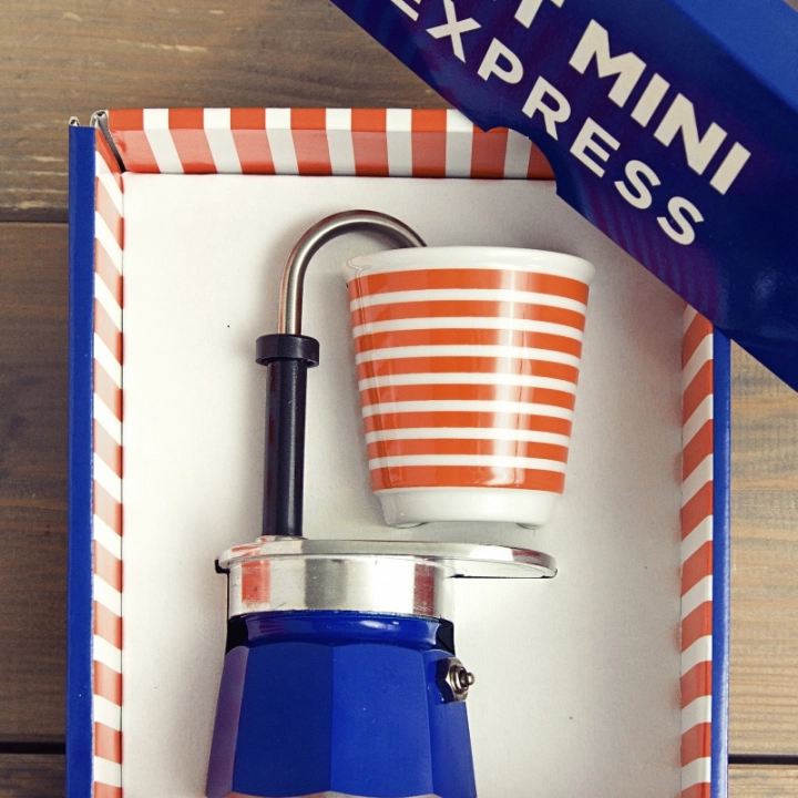 Bialetti Mini Express Pop 1tz kolor 1 espresso pomarańczowo-niebieska