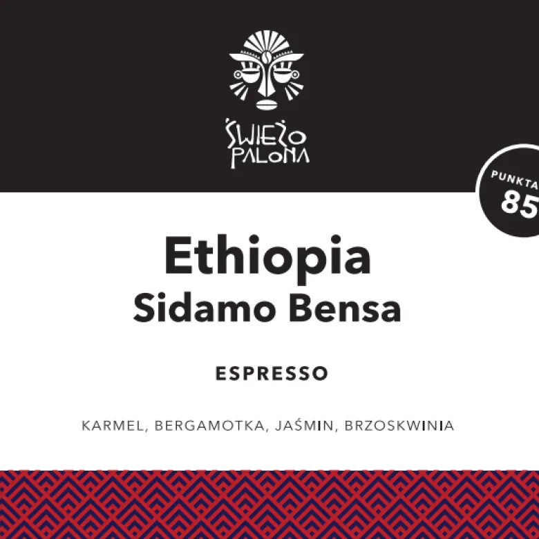 Ethiopia Sidamo Bensa Washing Station waga 250 zmielona do french press/Aeropress