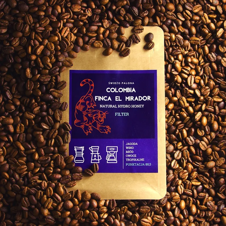 Colombia Finca El Mirador Bourbon Natural Hydro Honey waga 1000 - zdjęcie 1