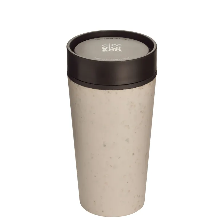 Kubek Circular Cup 340ml kremowo - czarny - zdjęcie 1