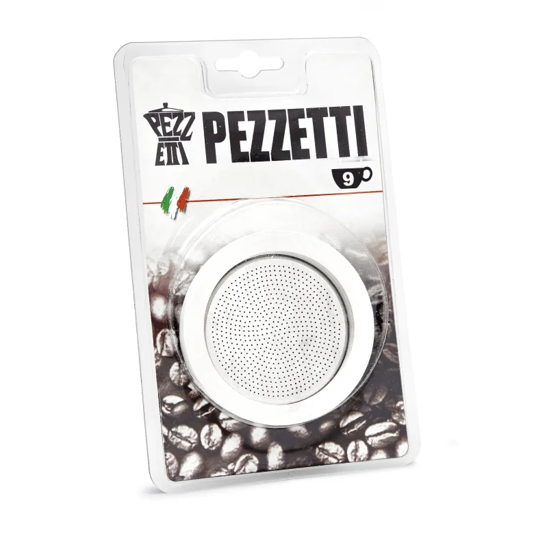 Uszczelki i sitko do kawiarek aluminiowych Pezzetti rozmiar 9 tz - zdjęcie 1