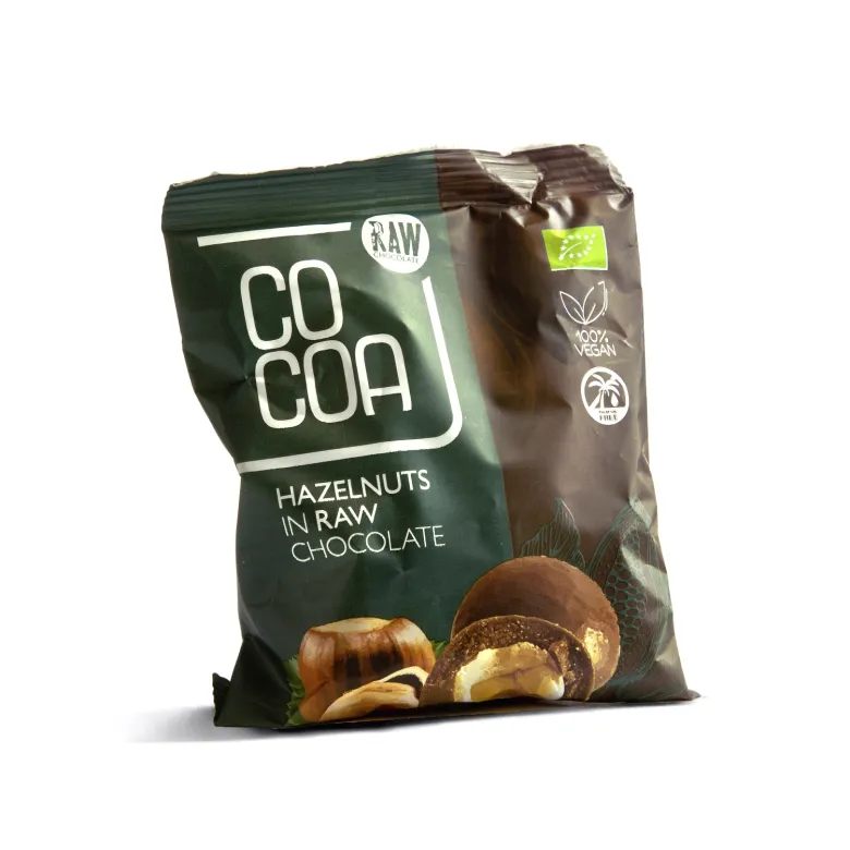 COCOA Orzechy laskowe w surowej czekoladzie BIO 70 g