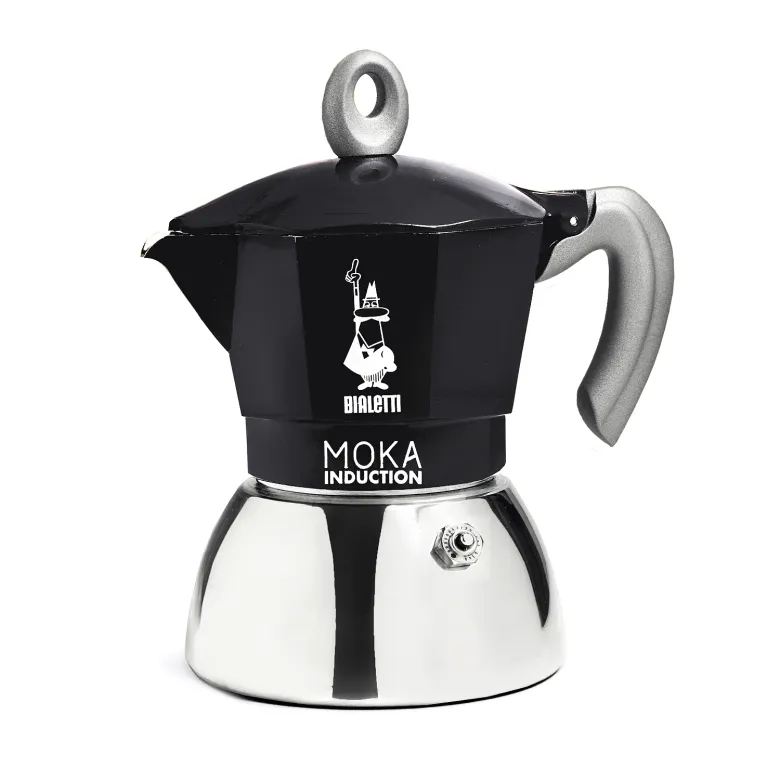 Bialetti New Moka Induction kawiarka stalowa na indukcję pojemność 2 tz / 100 ml kolor czerwona - zdjęcie 1