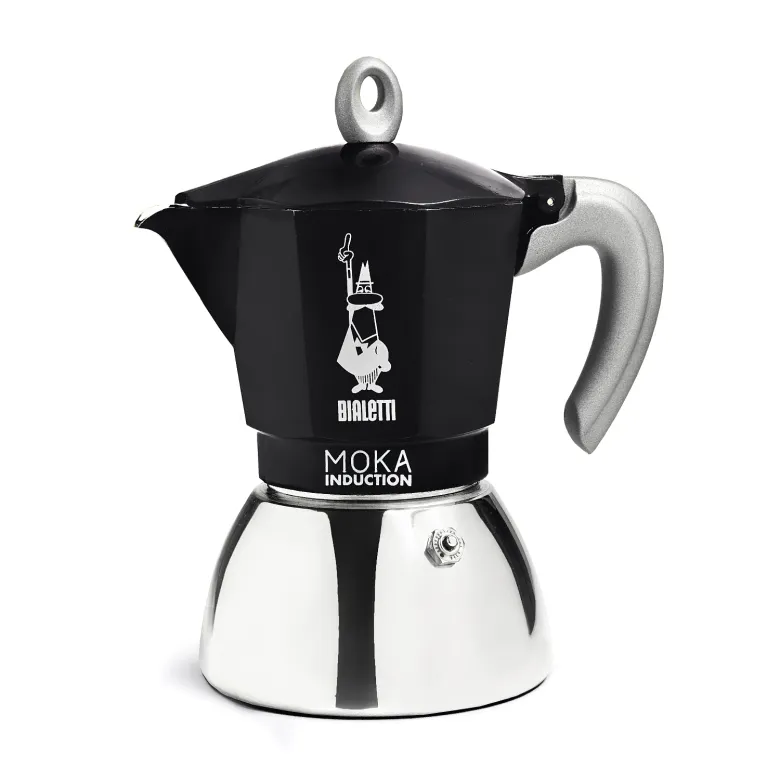 Bialetti New Moka Induction kawiarka stalowa na indukcję pojemność 6 tz / 280 ml kolor czarna - zdjęcie 1