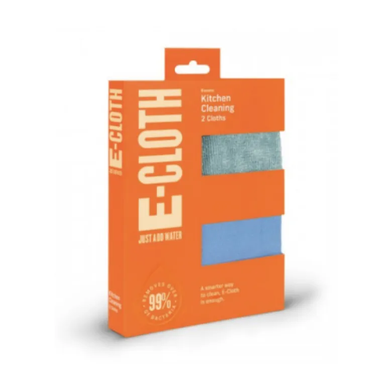 E-cloth komplet ściereczek do kuchni i do szkła opakowanie 2 sztuki