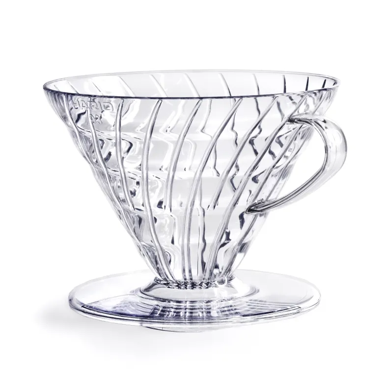 Hario dripper V60 plastikowy przezroczysty V02 - zdjęcie 1
