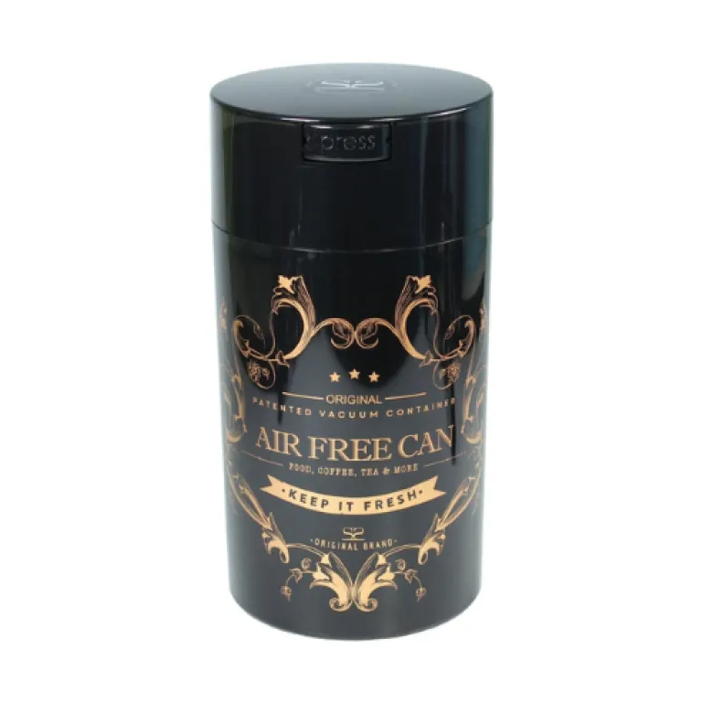 Pojemnik próżniowy do przechowywania kawy lub herbaty pojemność 250 g czarny - zdjęcie 1