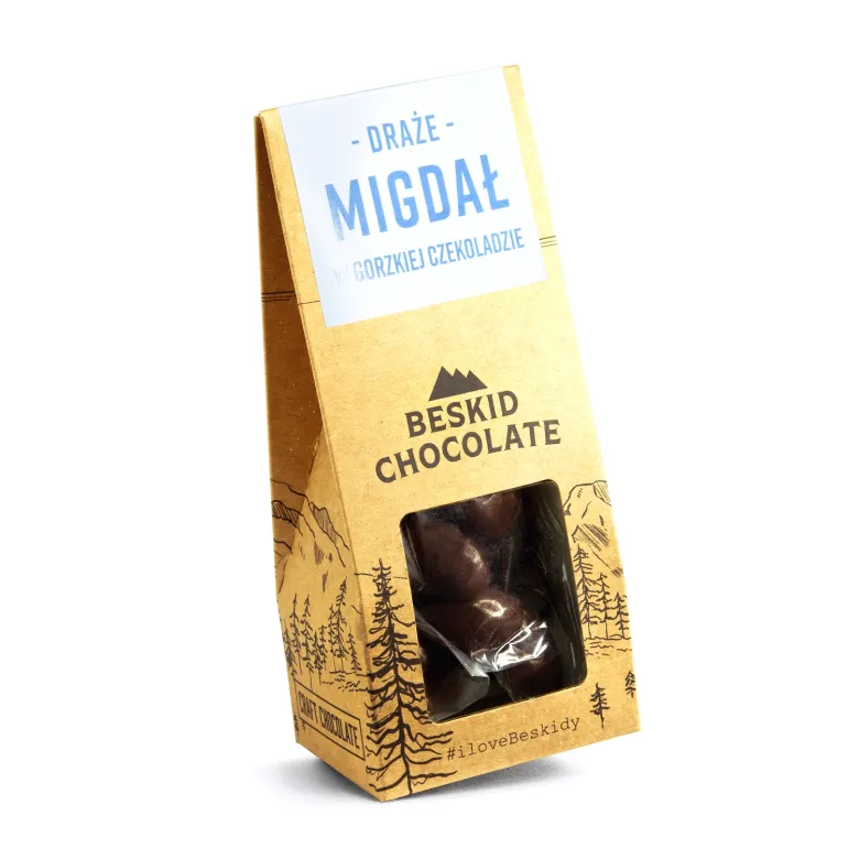 Beskid Chocolate Migdał w gorzkiej czekoladzie 50g - zdjęcie 1