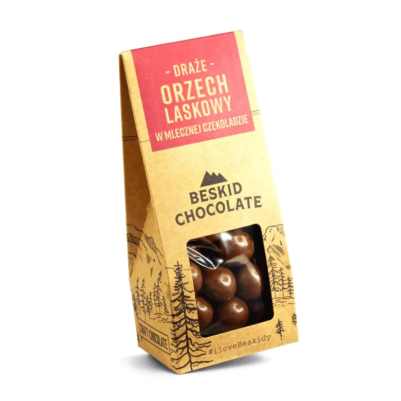 Beskid Chocolate Orzechy laskowe w mlecznej czekoladzie 50 g