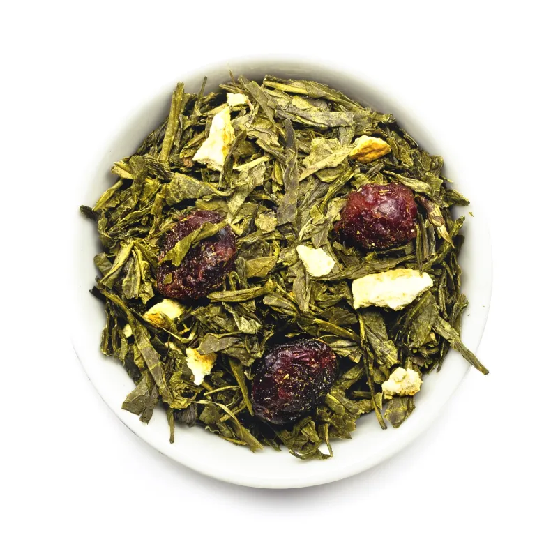 Herbatka Sencha Pomarańczowo-Żurawinowa waga 100g