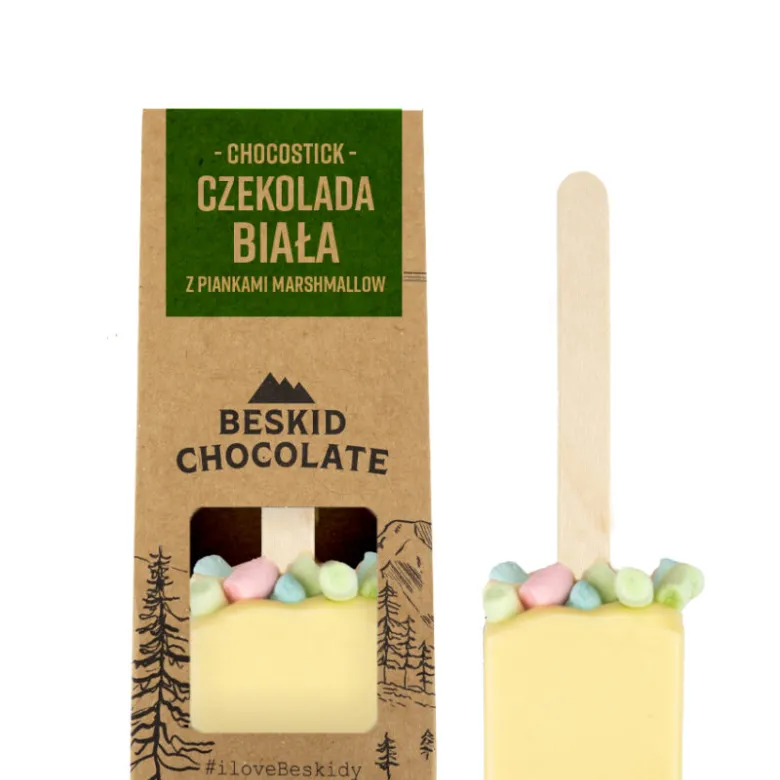 Beskid Chocolate Chocostick z czekolady białej z piankami 45g