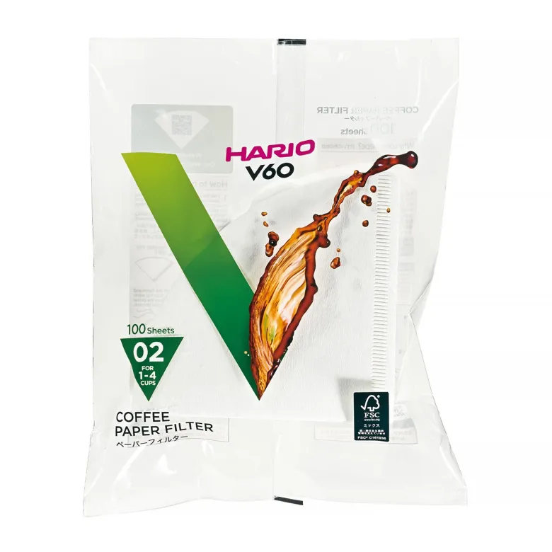 Hario filtry papierowe 100 szt. do drippera V60 02
