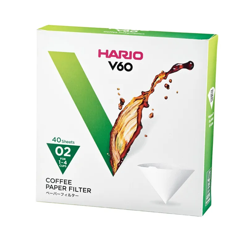 Hario filtry papierowe 40 szt. do drippera V60 02