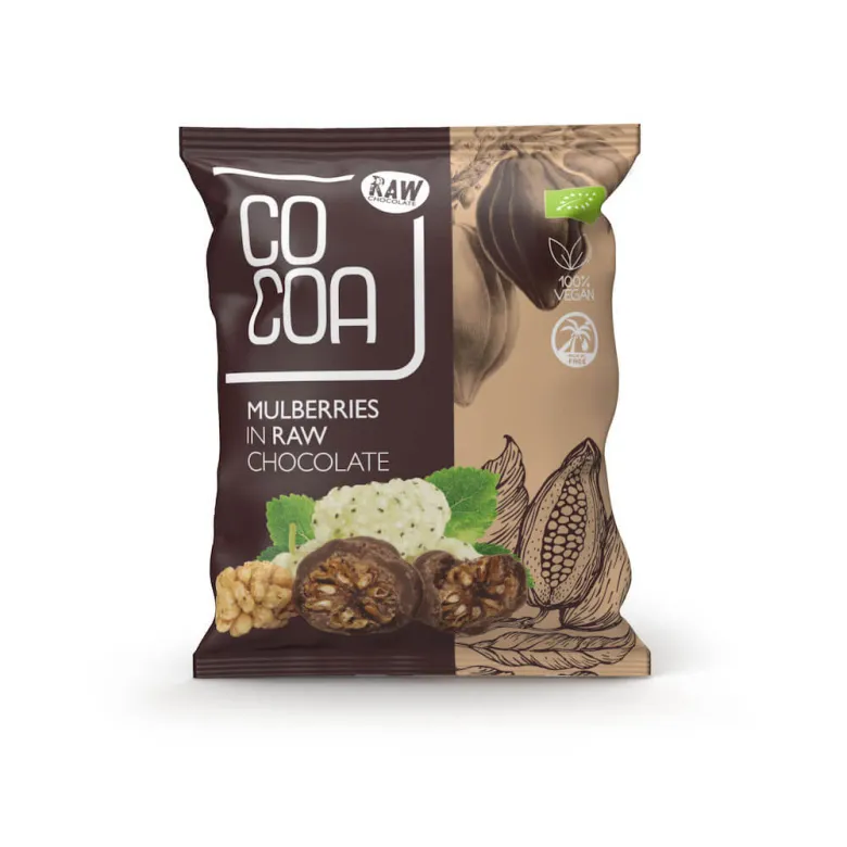 COCOA Morwy tureckie w czekoladzie BIO waga 70 g - zdjęcie 1