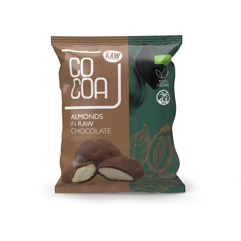 COCOA Migdały w surowej czekoladzie BIO 70 g - zdjęcie 1