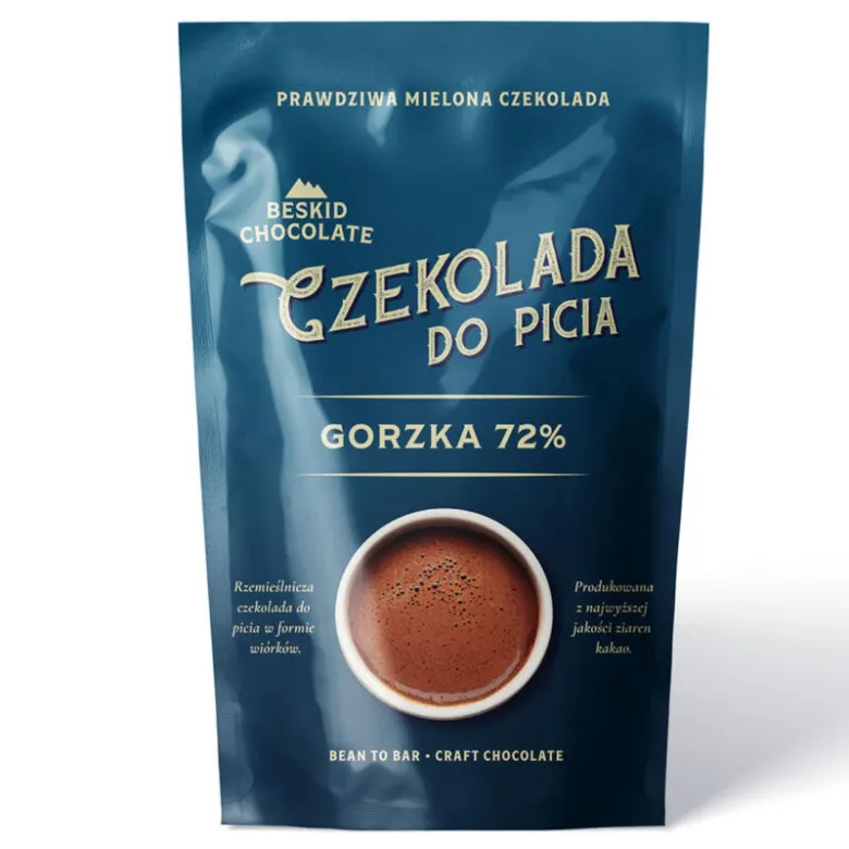 Beskid Chocolate Gorzka Czekolada do picia 72% waga 200 g