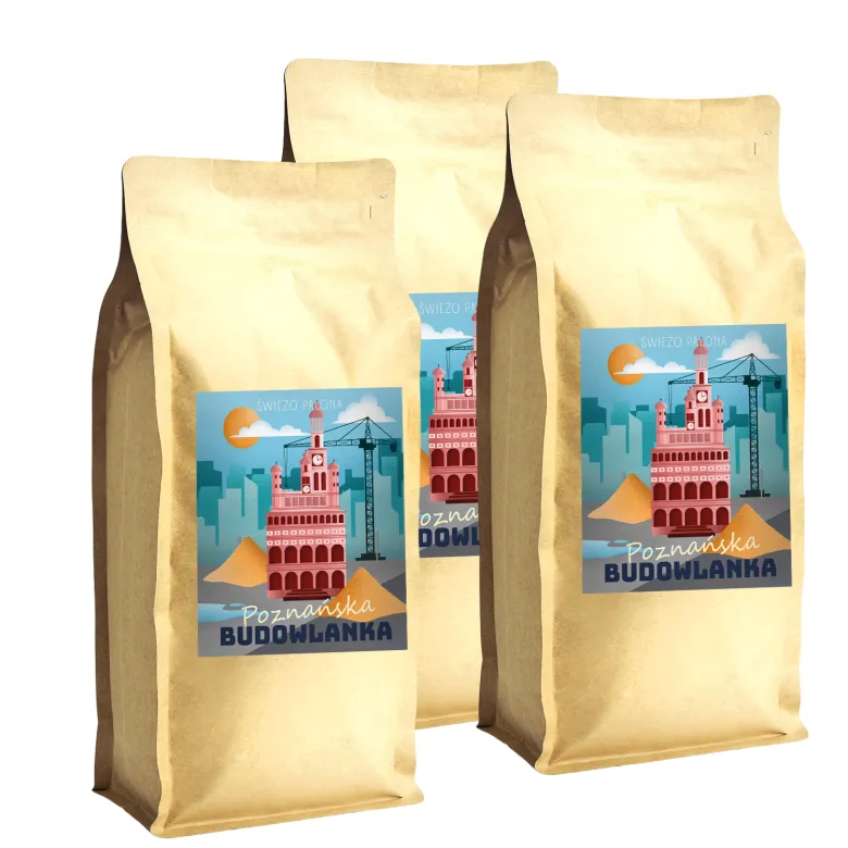 Poznańska Budowlanka kawa ziarnista waga 3 kg zestaw 3 x 1 kg