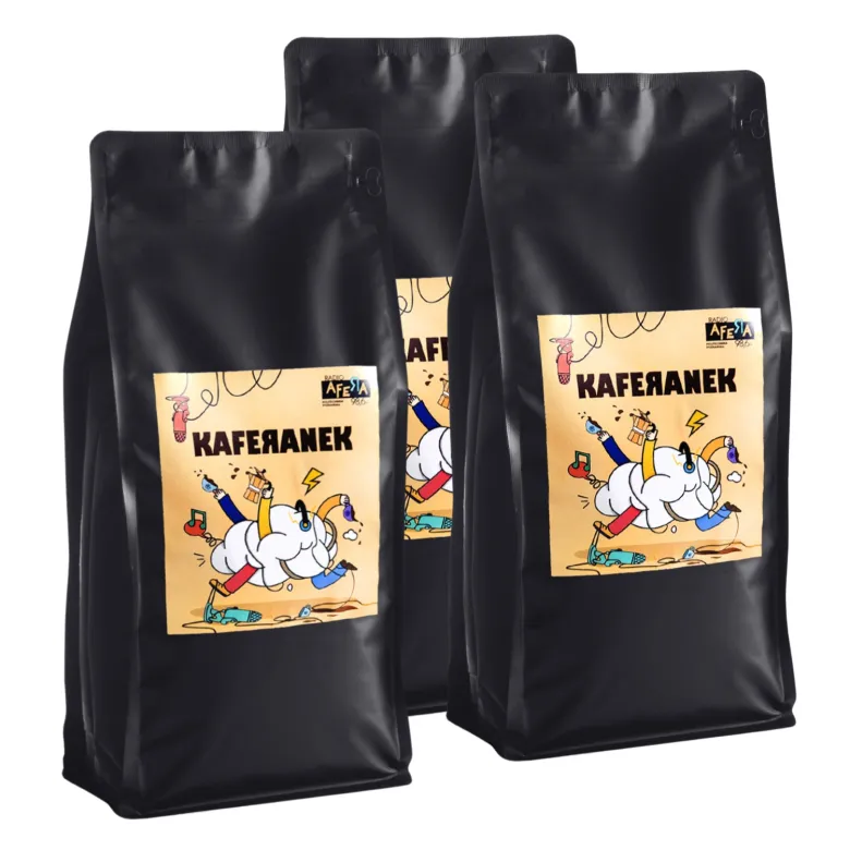 KAFERANEK Poznańskie Radio Afera kawa ziarnista waga 3kg zestaw 3x 1kg