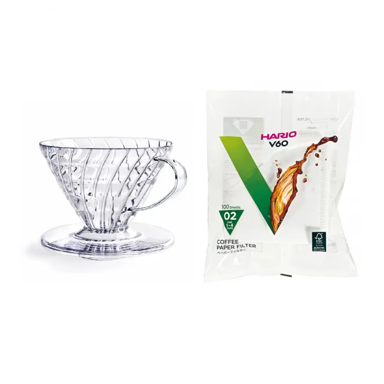 Zestaw dripper Hario V60-02 i filtry