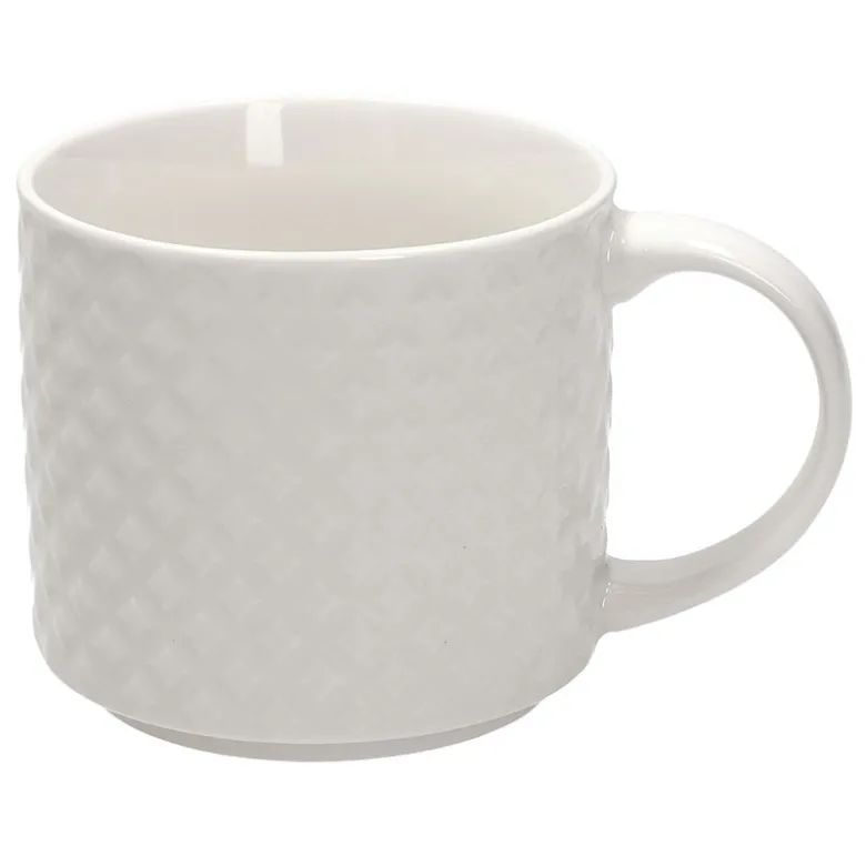 Tognana Fontebasso Relief Rhombus kubek porcelanowy pojemność 450 ml