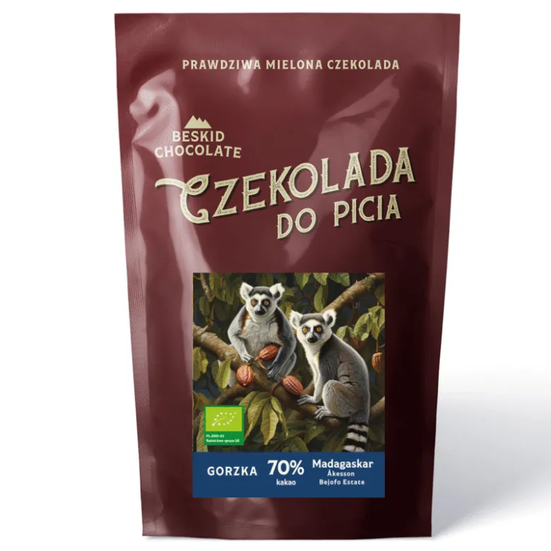 Beskid Chocolate Gorzka Czekolada do picia 70% Madagaskar waga 200 g