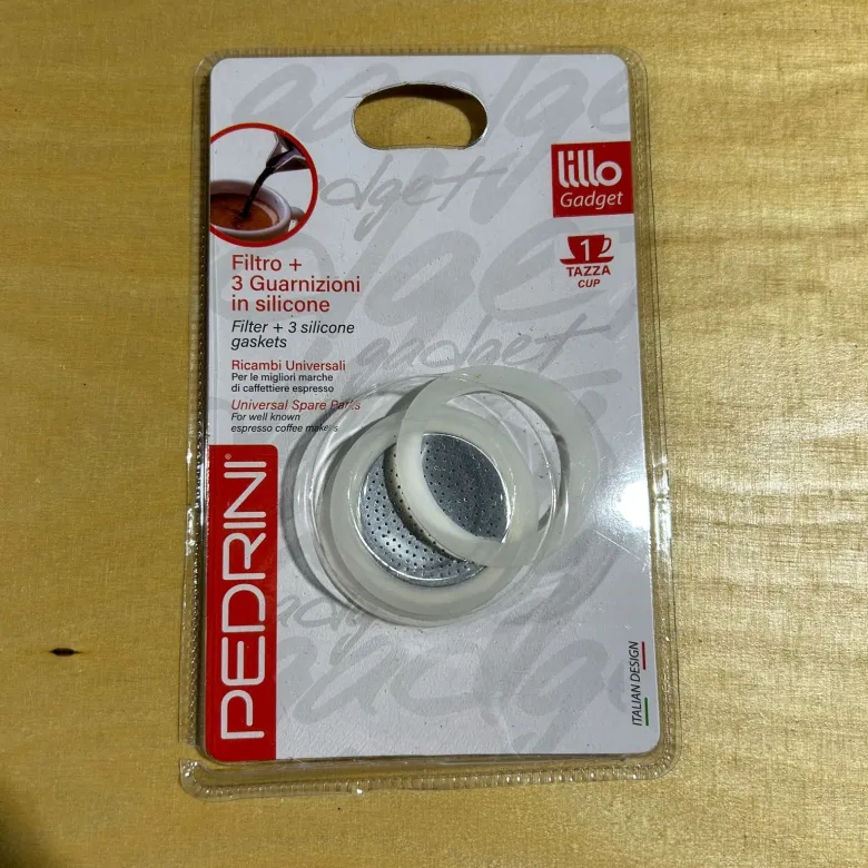 OUTLET Uszczelki i sitko do kawiarek aluminiowych Pedrini rozmiar 1 tz - zdjęcie 1