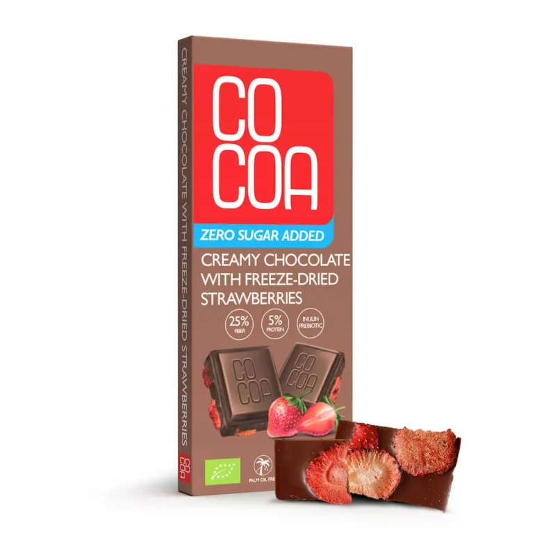 COCOA Czekolada creamy z truskawkami BIO 40g