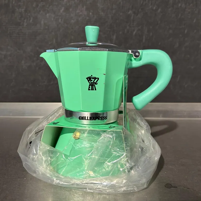 OUTLET Pezzetti Bellexpress kawiarka aluminiowa na indukcję pojemność 6 tz / 300 ml kolor miętowa - zdjęcie 1